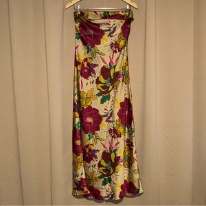 Floral Strapless Maxi Dress